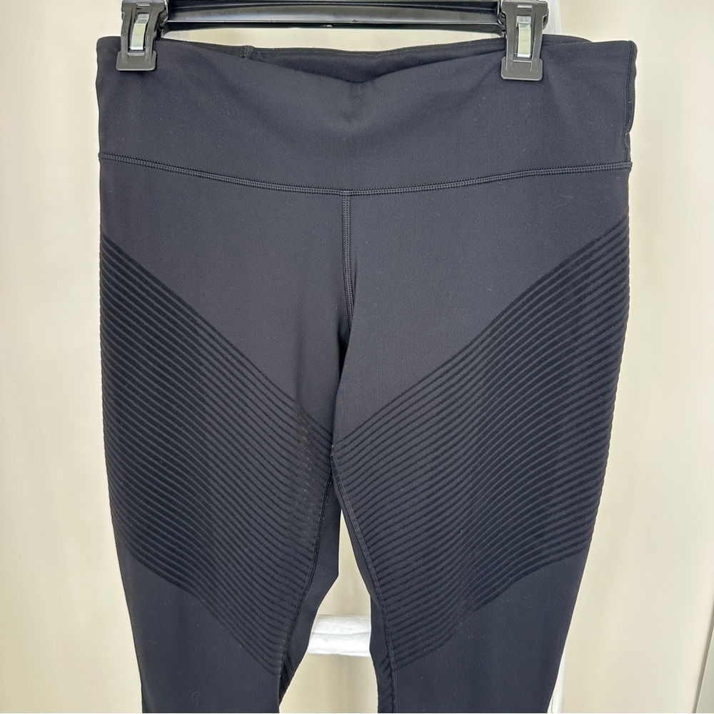 GAP Fit Sculpt Compression Moto Leggings Black Size Large